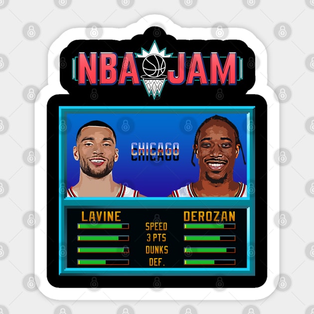 NBA JAM - Chicago Basketball Sticker by Buff Geeks Art